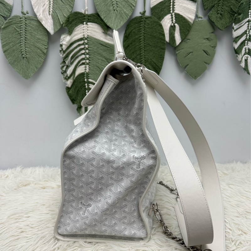 GOYARD Saint Léger 白色印字款背包-2
