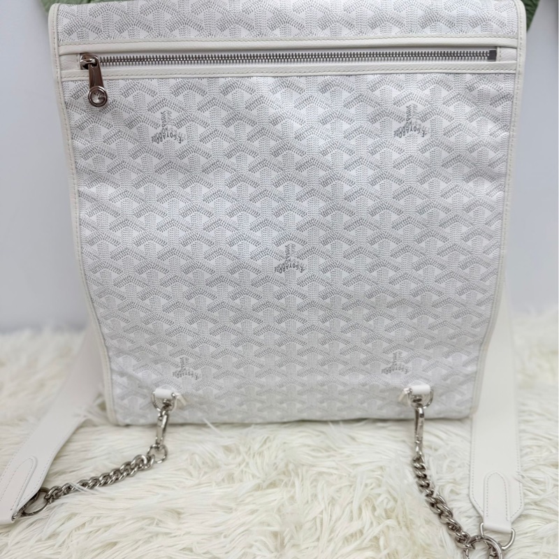 GOYARD Saint Léger 白色印字款背包-3