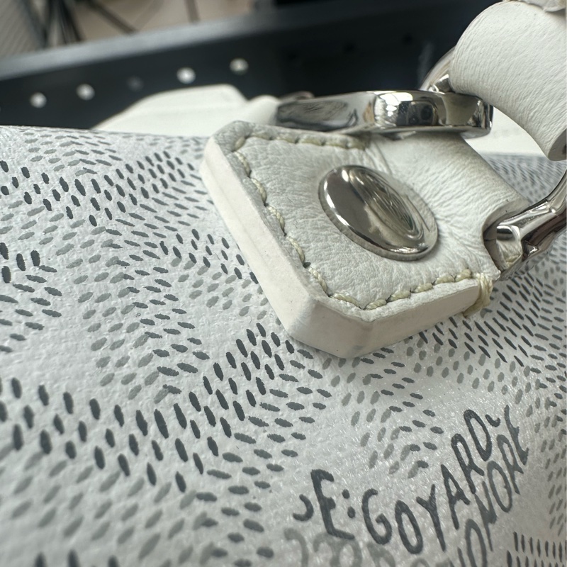 GOYARD Saint Léger 白色印字款背包-9
