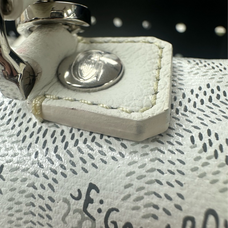 GOYARD Saint Léger 白色印字款背包-10