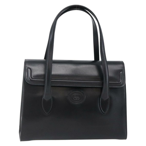 GUCCI 手提包 皮革 黑金色 000 46 0079 正品 BA6441