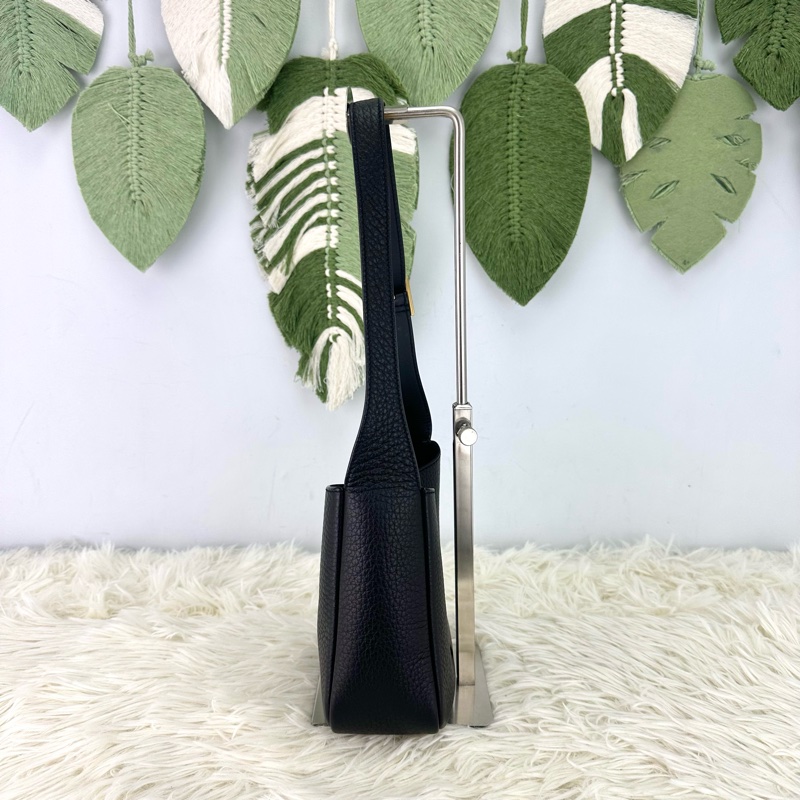 YSL LE 5 À 7 BABY 黑金真皮HOBO 單肩腋下包-2