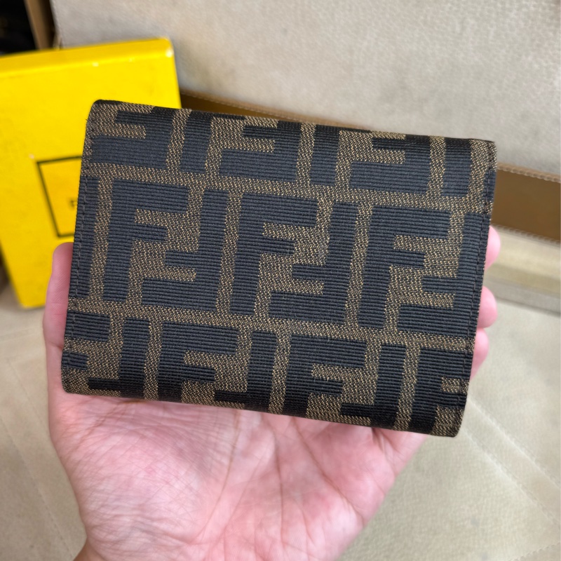 FENDI vintage經典老花法棍三折短夾🤎便宜小物-5