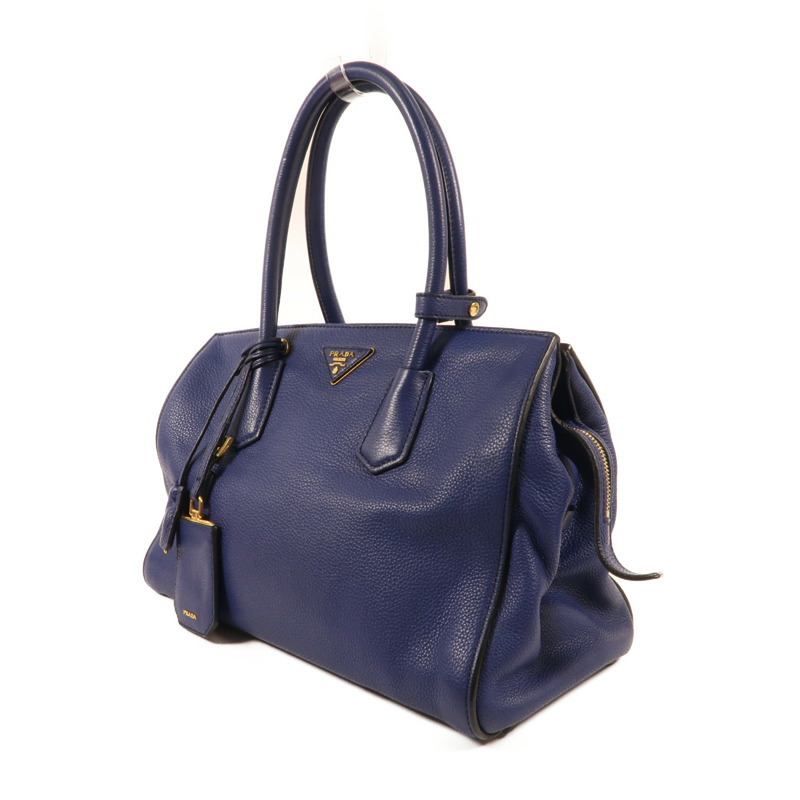 PRADA 牛皮皮革2 way Shoulder金扣手挽肩背兩用袋-2