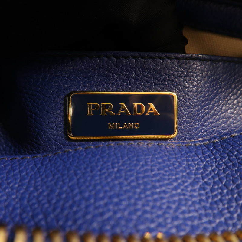 PRADA 牛皮皮革2 way Shoulder金扣手挽肩背兩用袋-13