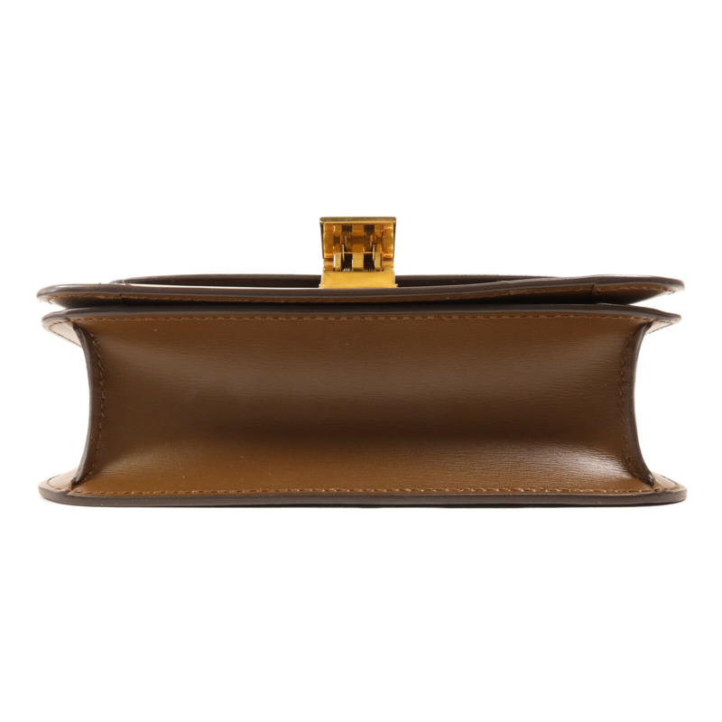 CELINE 牛皮皮革Mini Classic Box金扣肩背袋-3