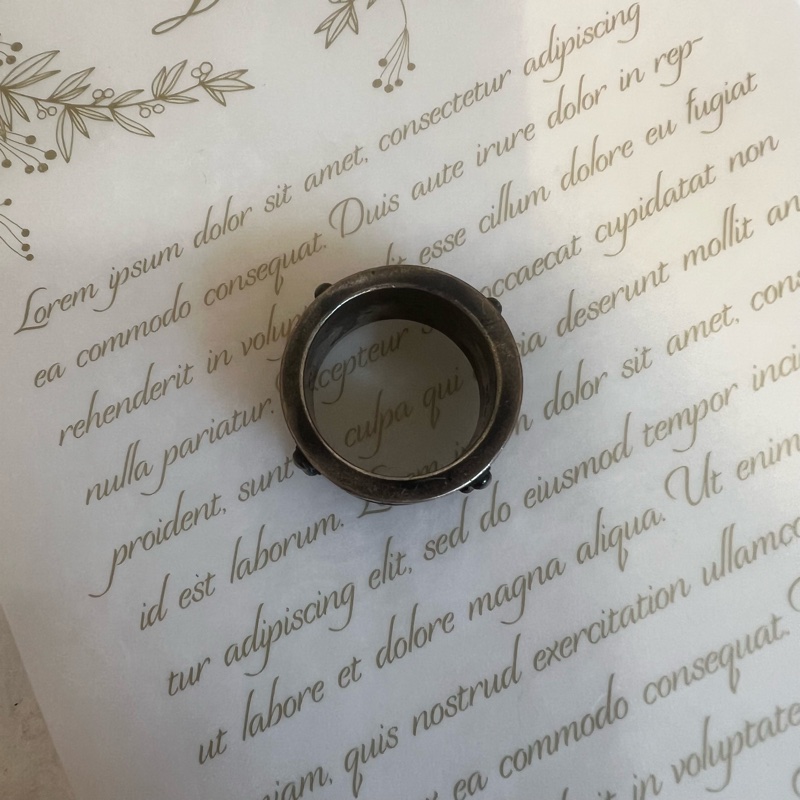 Gucci 馬銜鍊寬版戒指-3
