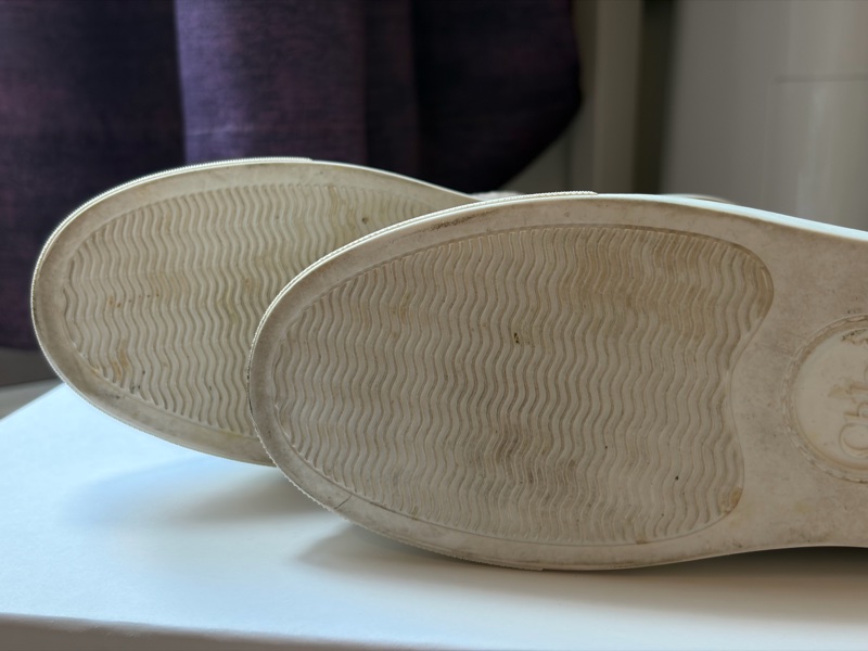 Chloé Woody 織布厚底休閒鞋 米咖色 37號 絕版-20