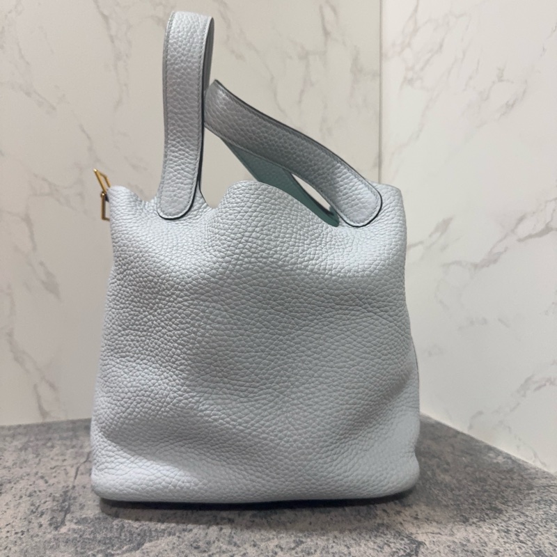 Hermes 愛馬仕 Picotin菜籃子18/聖杯藍/Z刻-2