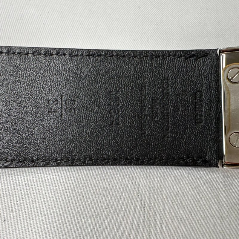 LV Damier Infini棋盤格全皮皮帶-6