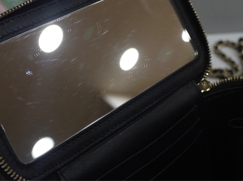 CHANEL AP2846 VANITY CASE COCO HANDLE 黑色羊皮金鍊 化妝包化妝箱長盒子斜背包-44