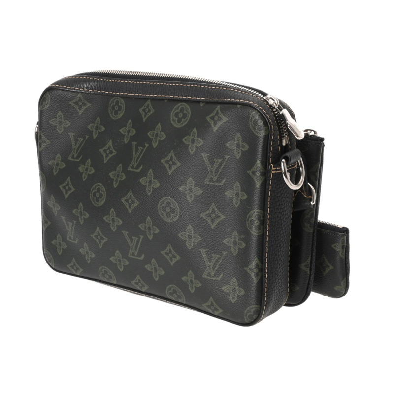 LOUIS VUITTON Monogram Trio 郵差包,綠色,M46340,來自 LV 秋季系列,男士帆布單肩包-2