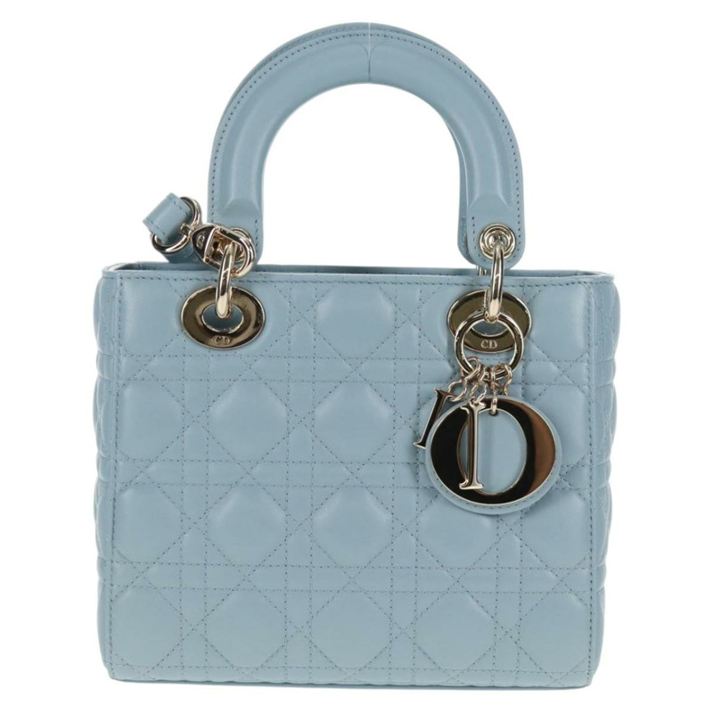 【日本直送】Christian Dior Canage 手提包 皮革 2 可選 淺藍色 金色 正品 135403M-12