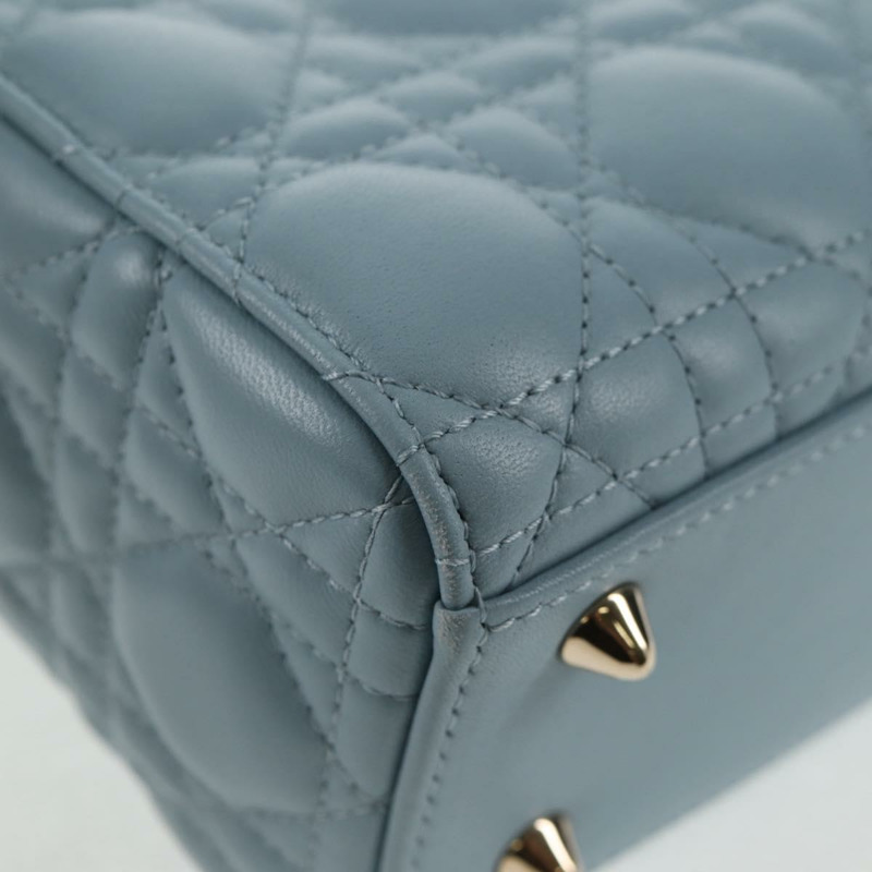 【日本直送】Christian Dior Canage 手提包 皮革 2 可選 淺藍色 金色 正品 135403M-15