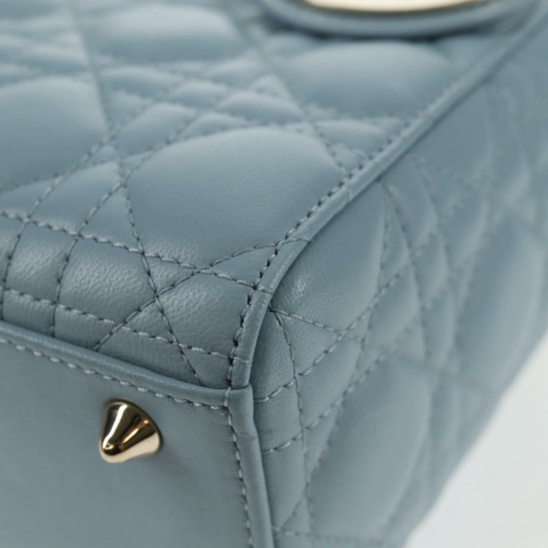 【日本直送】Christian Dior Canage 手提包 皮革 2 可選 淺藍色 金色 正品 135403M-16
