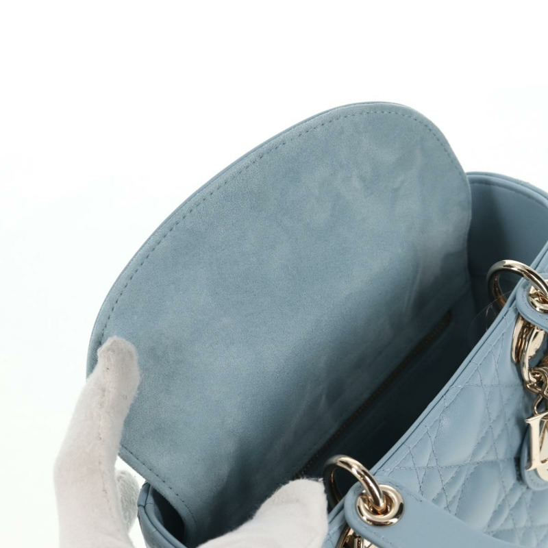 【日本直送】Christian Dior Canage 手提包 皮革 2 可選 淺藍色 金色 正品 135403M-20