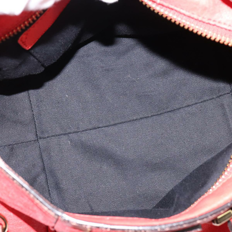 【日本直送】Chloe Etel 手提包 皮革 2 用 紅色 金色 正品 th6324-10
