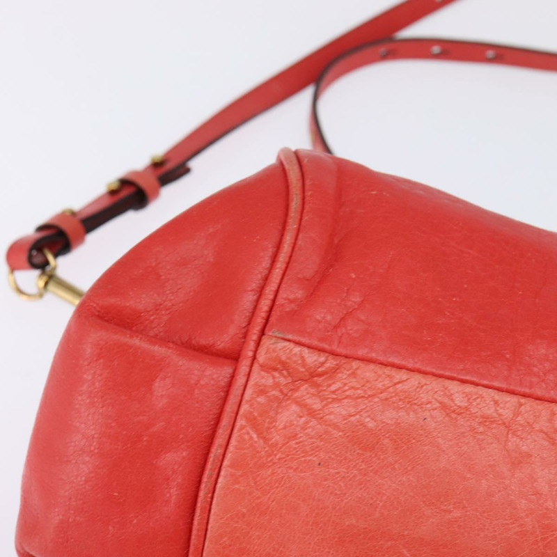 【日本直送】Chloe Etel 手提包 皮革 2 用 紅色 金色 正品 th6324-14