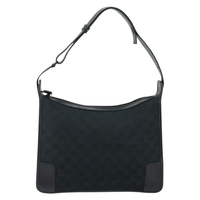 【日本直送】GUCCI GG 帆布單肩包 黑色銀色 001 4205 正品 143772-12