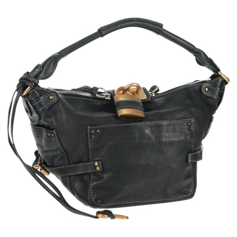 Chloe Paddington 單肩包 皮革 黑色 金色 銀色 正品 BA5748V