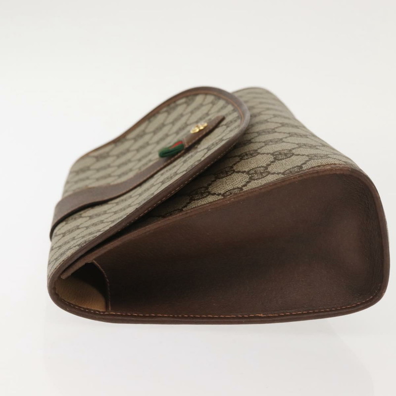 【日本直送】GUCCI GG Supreme Web Sherry Line 包款 PVC 米金色 156 01 031 正品 143329-4