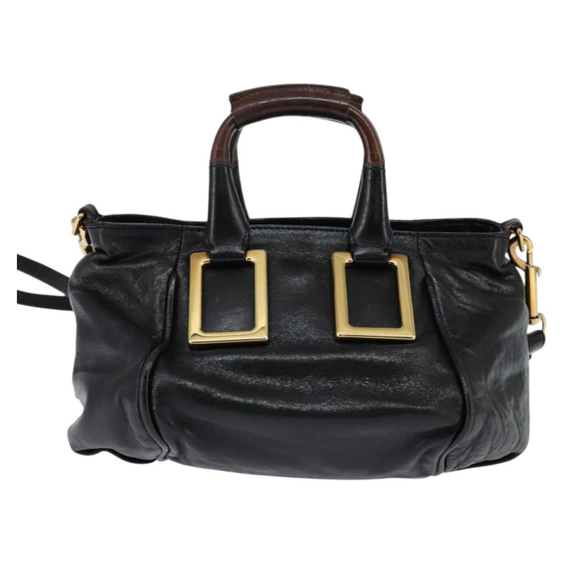 【日本直送】Chloe Etel 手提包 皮革 2 款 黑色 金色 正品 BA6205-1