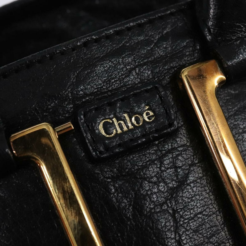 【日本直送】Chloe Etel 手提包 皮革 2 款 黑色 金色 正品 BA6205-17