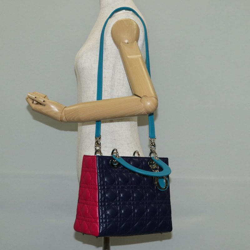 【日本直送】Christian Dior Canage 手提包 皮革 2way 多色 銀色 正品 140132M-25