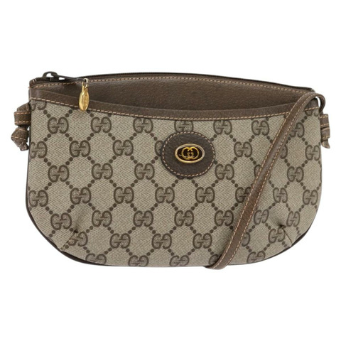 GUCCI GG Supreme 單肩包 PVC 米金色 904 02 020 正品 BA6380
