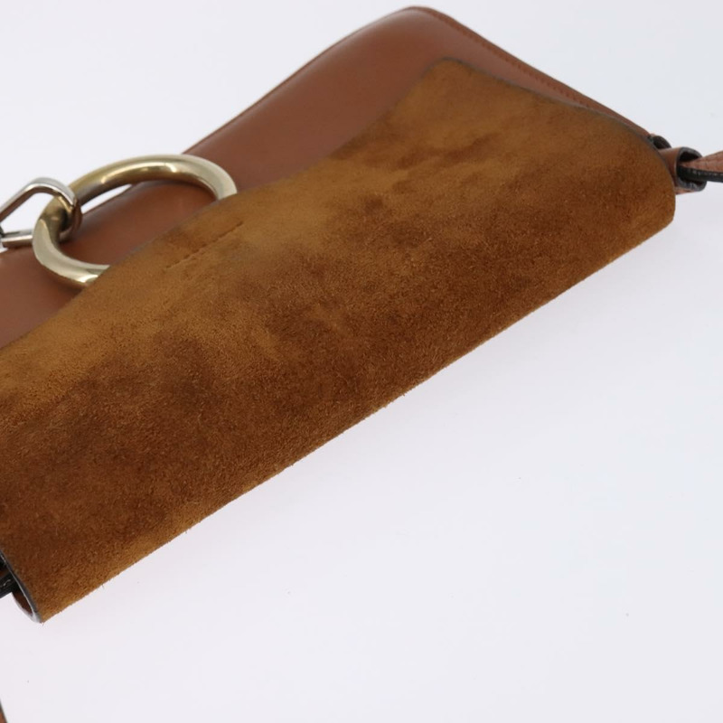 【日本直送】Chloe Fay 肩背包 絨面革 棕金色 正品 BA6454-5