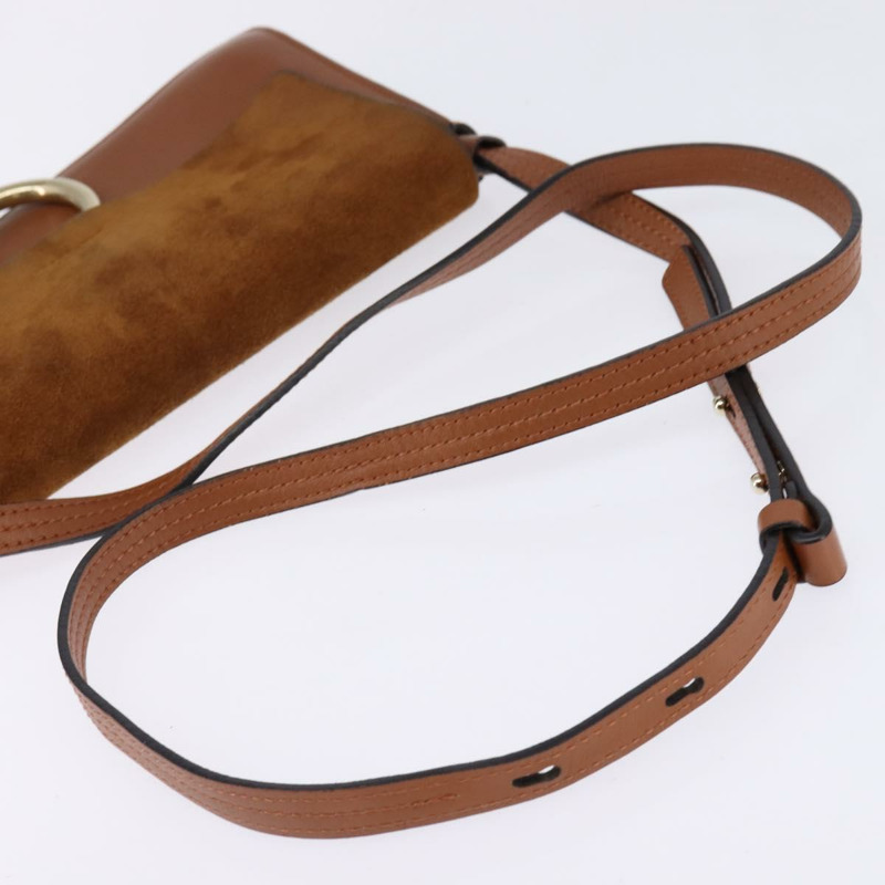 【日本直送】Chloe Fay 肩背包 絨面革 棕金色 正品 BA6454-6