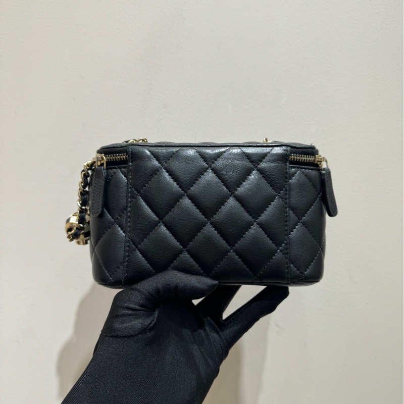 【全套】Chanel 足球調節扣長盒子 化妝盒單肩斜挎包-2