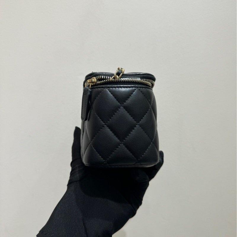 【全套】Chanel 足球調節扣長盒子 化妝盒單肩斜挎包-3