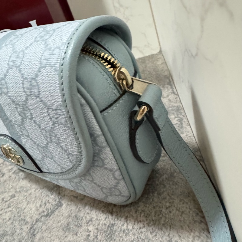 Gucci古馳772239/藍色雙G迷你掀蓋包-3