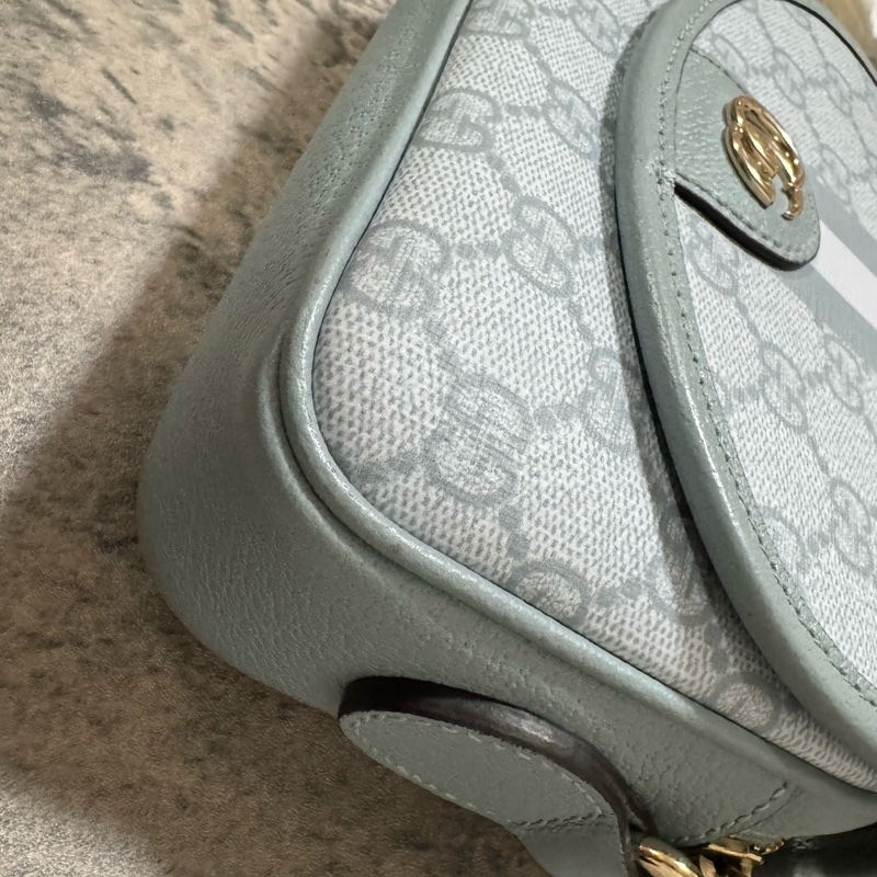 Gucci古馳772239/藍色雙G迷你掀蓋包-8