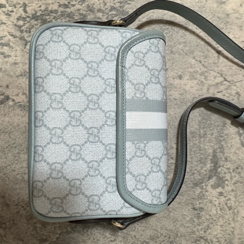 Gucci古馳772239/藍色雙G迷你掀蓋包-10