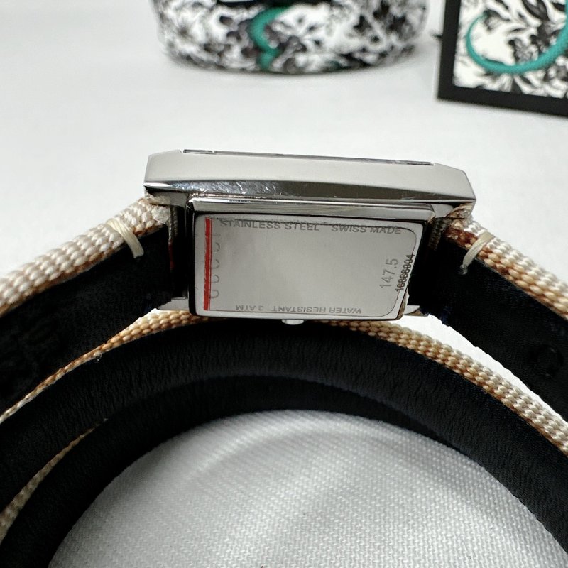 GUCCI G-Frame繞式三色錶盤腕錶-7