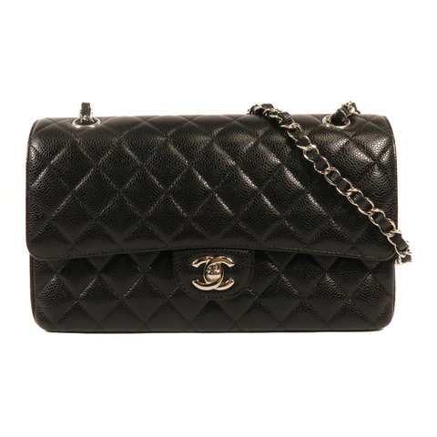 CHANEL 牛皮皮革Classic 25銀扣鏈帶肩背袋