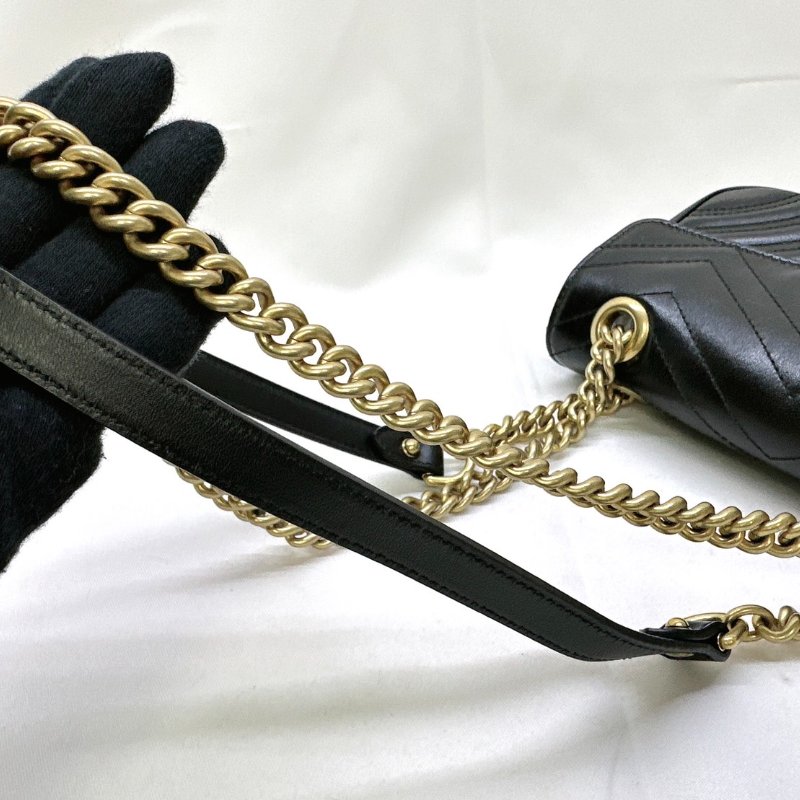 GUCCI GG Marmont小型絎縫肩揹包-8
