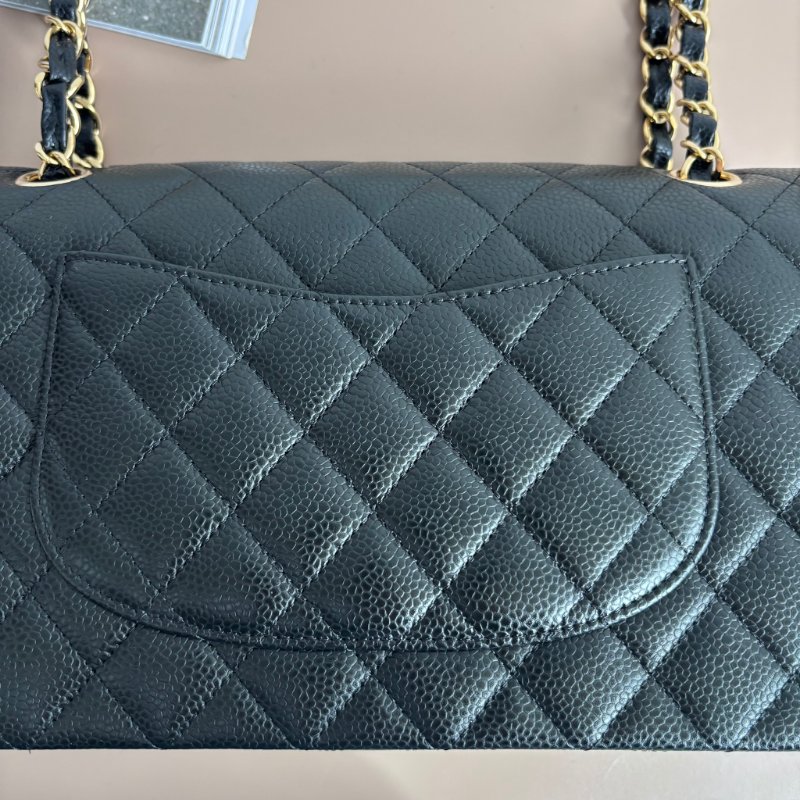 ::CHANEL:: A01112 Classic Flap 黑荔枝皮革 金雙C 經典 11.12 口蓋包 COCO 25-5