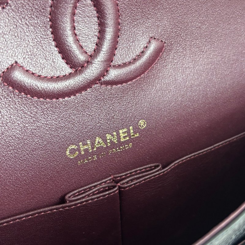 ::CHANEL:: A01112 Classic Flap 黑荔枝皮革 金雙C 經典 11.12 口蓋包 COCO 25-29