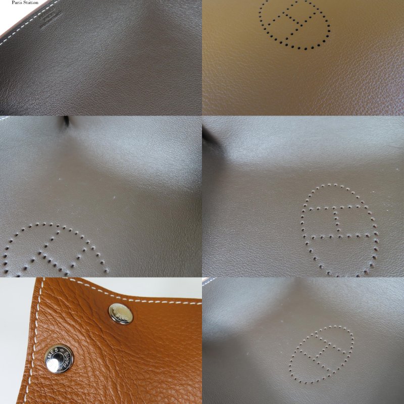 【巴黎站二手名牌專賣店】*現貨*HERMES 愛馬仕 真品*Mises et Relances Desk牛皮烏木色/淺黃褐色置物盤-4