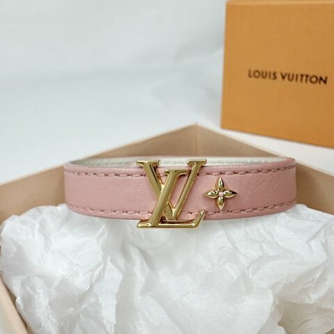 LV Iconic粉色皮革手環