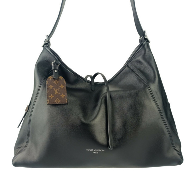 LOUIS VUITTON 路易威登 Vibe Carryall 單肩包 MM M25143 黑色棕色小羊皮 Monogram 帆布 男女通用-1