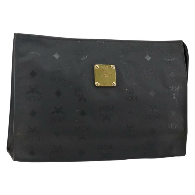 【日本直送】MCM Logo 圖案 Vicetos 手拿包 PVC 黑色 正品 am9105-0