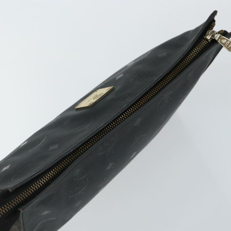 【日本直送】MCM Logo 圖案 Vicetos 手拿包 PVC 黑色 正品 am9105-4