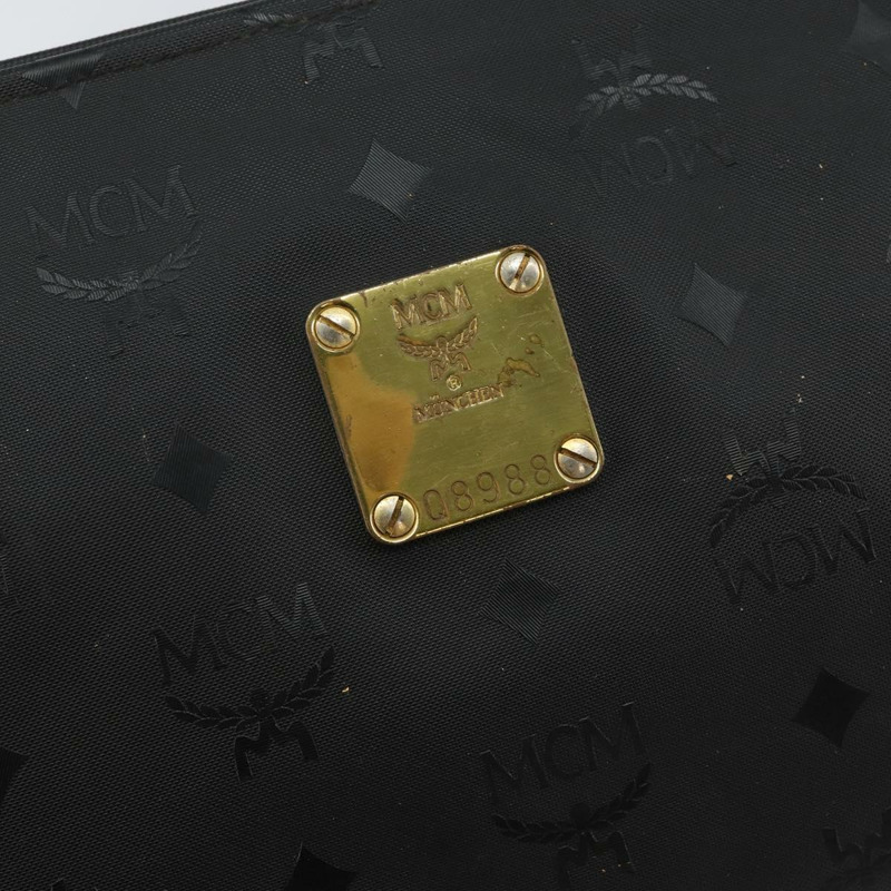 【日本直送】MCM Logo 圖案 Vicetos 手拿包 PVC 黑色 正品 am9105-11