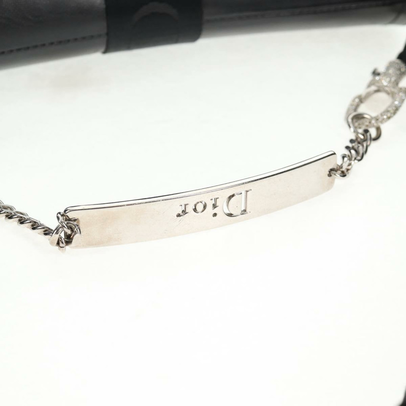 【日本直送】Christian Dior Hardcore 肩背包 皮革 2 向 銀色 黑色 正品 hk2967V-7