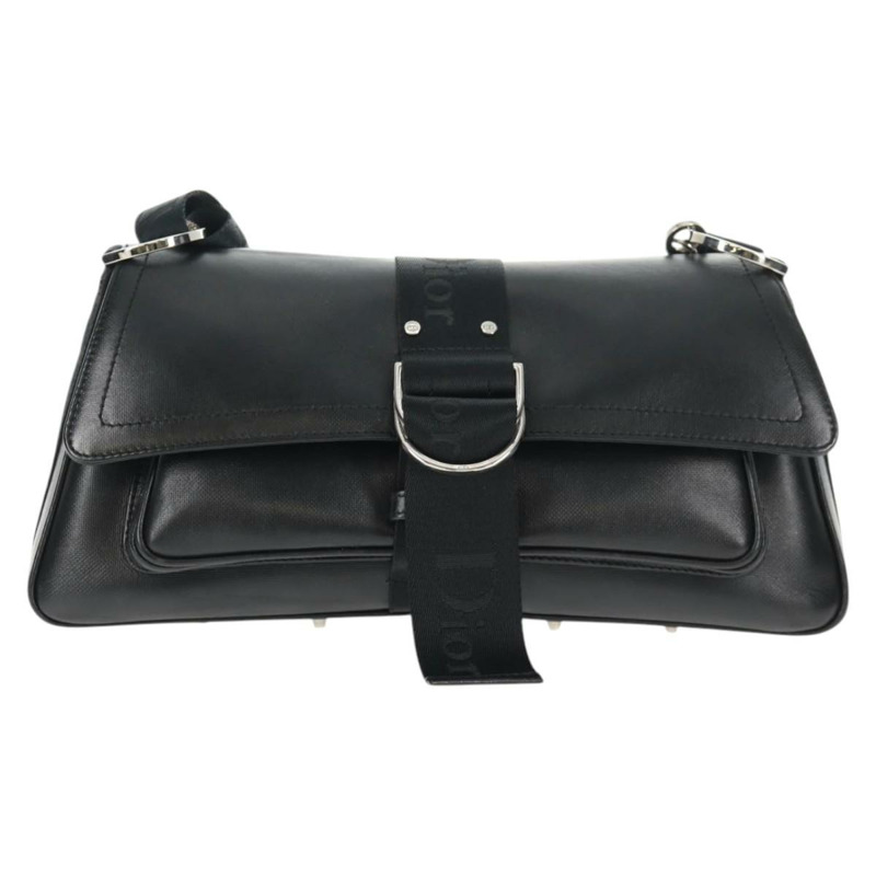 【日本直送】Christian Dior Hardcore 肩背包 皮革 2 向 銀色 黑色 正品 hk2967V-12