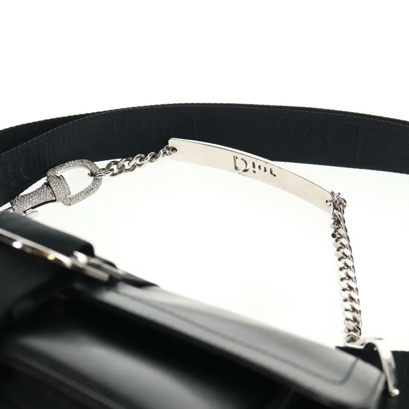 【日本直送】Christian Dior Hardcore 肩背包 皮革 2 向 銀色 黑色 正品 hk2967V-15